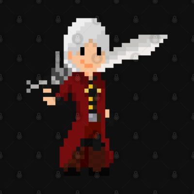 Pixel Dante Devil May Cry Throw Pillow Official Devil May Cry Merch