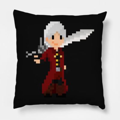 Pixel Dante Devil May Cry Throw Pillow Official Devil May Cry Merch