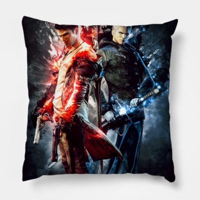 Devil May Cry Brothers Throw Pillow Official Devil May Cry Merch