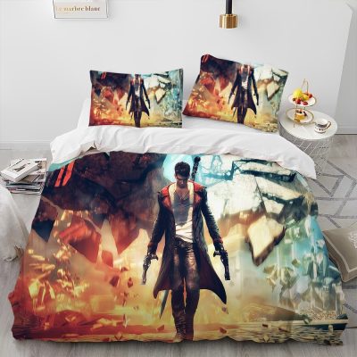 D Devil May Cry DMC Game Gamer Comforter Bedding Set Duvet Cover Bed Set Quilt Cover 16 - Devil May Cry Store