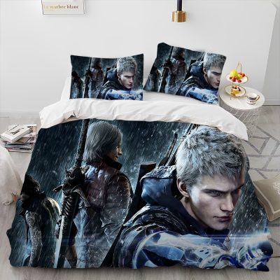 D Devil May Cry DMC Game Gamer Comforter Bedding Set Duvet Cover Bed Set Quilt Cover 18 - Devil May Cry Store