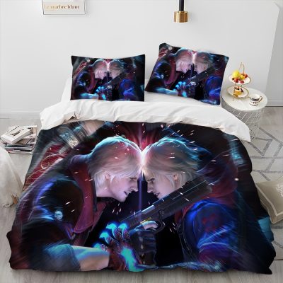 D Devil May Cry DMC Game Gamer Comforter Bedding Set Duvet Cover Bed Set Quilt Cover 19 - Devil May Cry Store