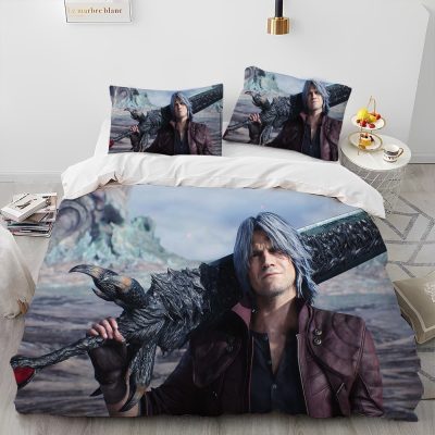 D Devil May Cry DMC Game Gamer Comforter Bedding Set Duvet Cover Bed Set Quilt Cover 21 - Devil May Cry Store