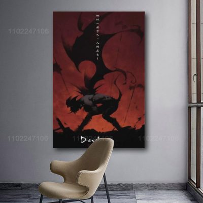 devilman crybaby cartoon 24x36 Decorative Canvas Posters Room Bar Cafe Decor Gift Print Art Wall Paintings 12 - Devil May Cry Store