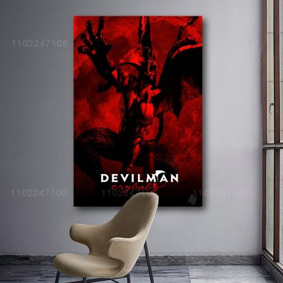 devilman crybaby cartoon 24x36 Decorative Canvas Posters Room Bar Cafe Decor Gift Print Art Wall Paintings 14 - Devil May Cry Store