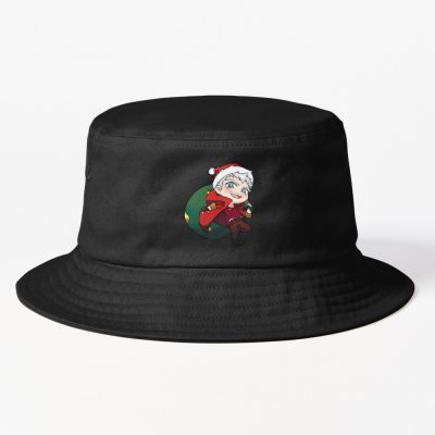 Funny Gift Devil May Cry Christmas Santa Nero Bucket Hat Official Devil May Cry Merch